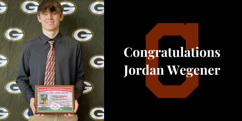 JW All State Congratulations Jordan Wegener