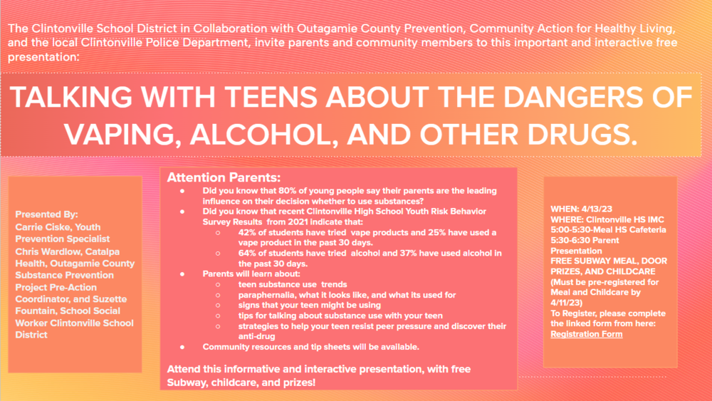 Presentation on Vaping,  Alcohol, and Other Drugs