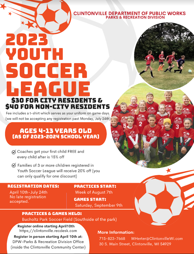 Youth Soccer Sign League